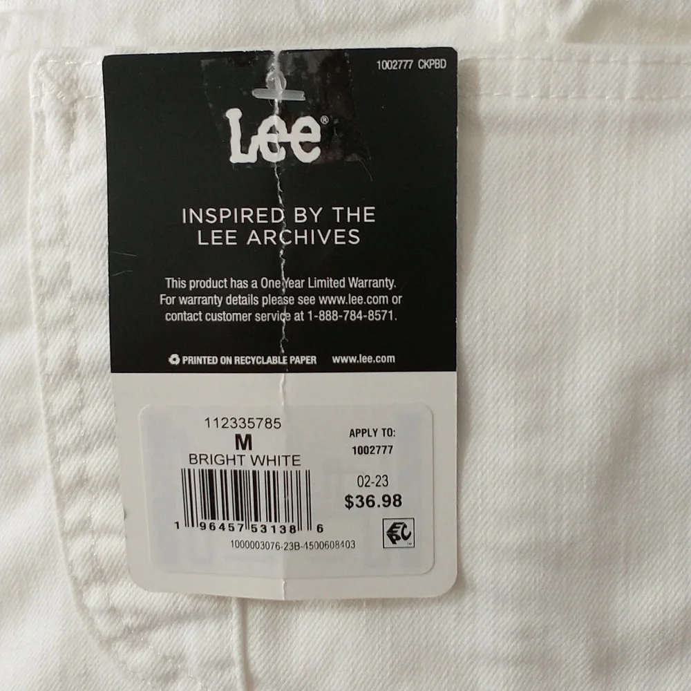 Lee Ladies cover all shorts  size medium and size extra small  white NWT - Picture 2 of 13